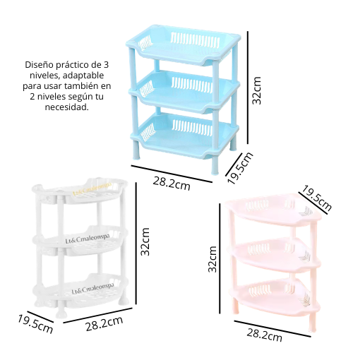 ESTANTE MULTIFUNCIONAL DE 3 CAPAS