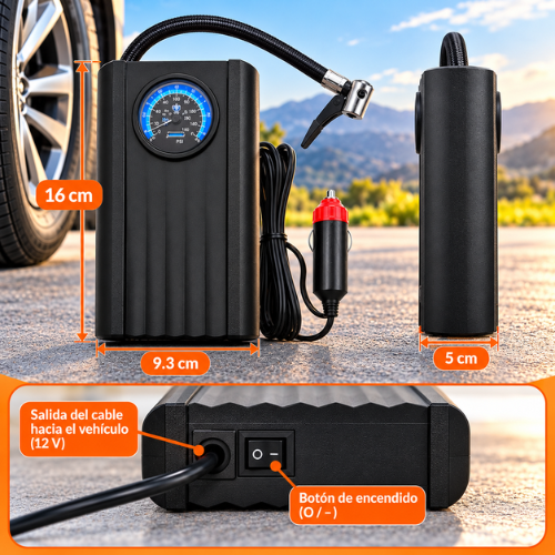 COMPRESOR DE AIRE PORTÁTIL 12V