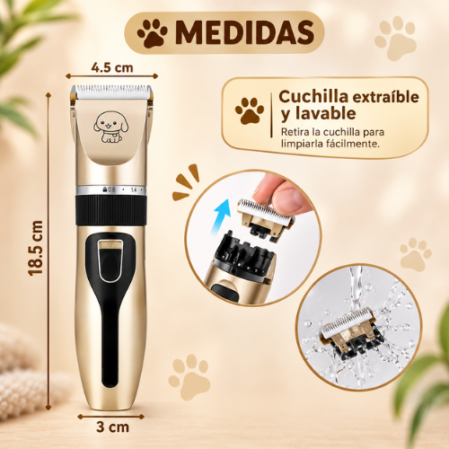 CORTADORA DE PELO PARA MASCOTA INALÁMBRICA