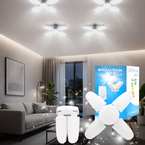 FOCO LED CON 4 ASPAS PLEGABLES