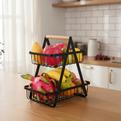 FRUTERO DE METAL DE 2 NIVELES