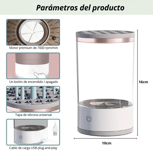 LIMPIADOR ELECTRICO DE BROCHAS DE MAQUILLAJE