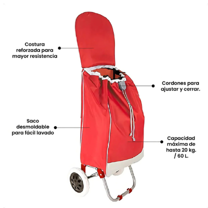 Carrito de compras plegable