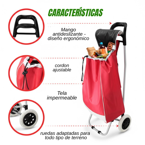 Carrito de compras plegable