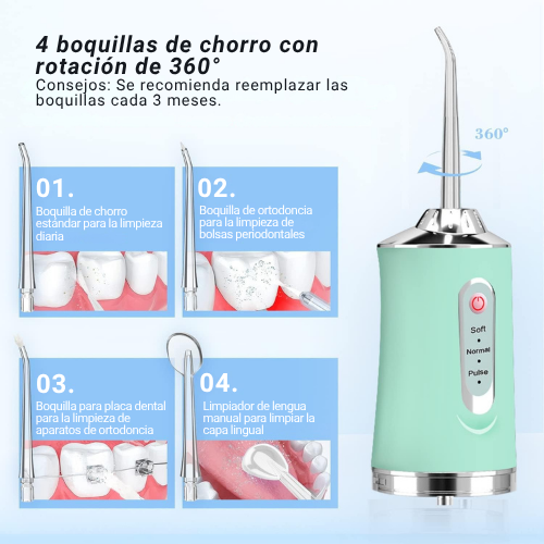 IRRIGADOR BUCAL PORTÁTIL