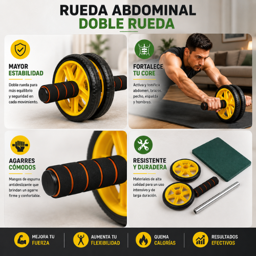 RUEDA ABDOMINAL DOBLE RUEDA