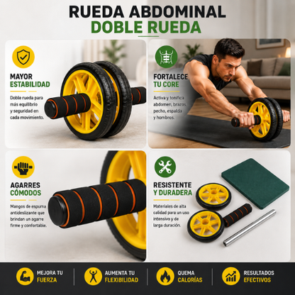 RUEDA ABDOMINAL DOBLE RUEDA