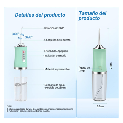 IRRIGADOR BUCAL PORTÁTIL