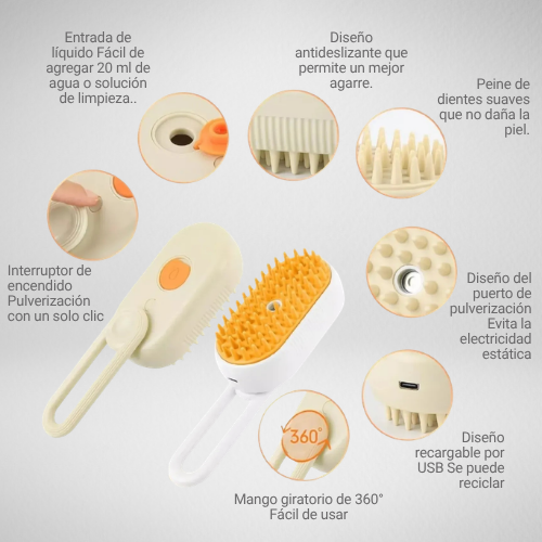 CEPILLO VAPORIZADOR PARA MASCOTA