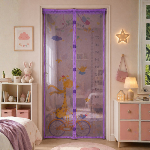 CORTINA MOSQUITERO MAGNETICA INFANTIL CON MEDIDOR DE ESTATURA