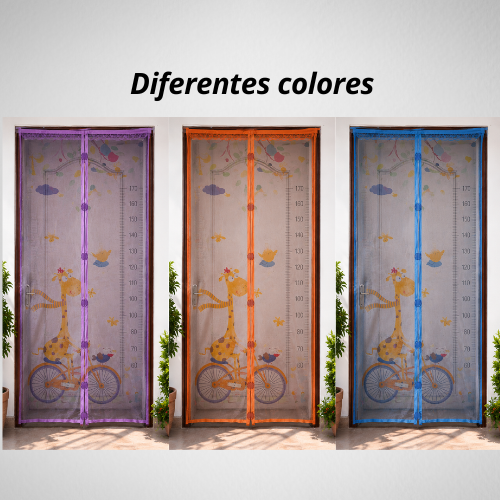CORTINA MOSQUITERO MAGNETICA INFANTIL CON MEDIDOR DE ESTATURA