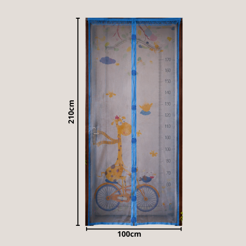 CORTINA MOSQUITERO MAGNETICA INFANTIL CON MEDIDOR DE ESTATURA