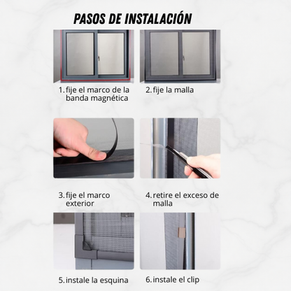 CORTINA MOSQUITERO MAGNÉTICA PARA VENTANA