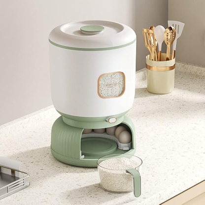 DISPENSADOR DE ALIMENTOS SECOS CON PORTA HUEVOS