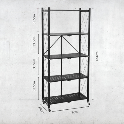 ESTANTE METÁLICO PLEGABLE DE 5 NIVELES