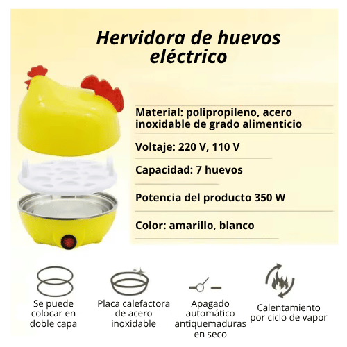 HERVIDORA DE HUEVOS ELÉCTRICO