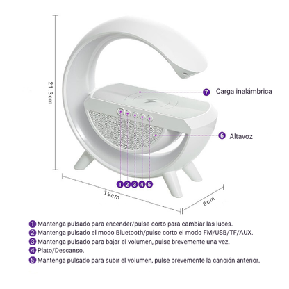 LÁMPARA G LUZ LED CON PARLANTE BLUETOOTH
