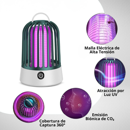 LÁMPARA MATA MOSQUITOS RECARGABLE