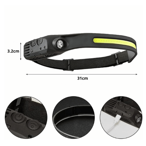 LINTERNA LED FRONTAL RECARGABLE