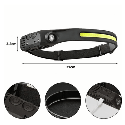 LINTERNA LED FRONTAL RECARGABLE