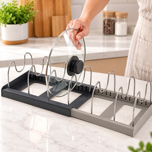 ORGANIZADOR EXPANDIBLE PARA OLLAS, SARTENES Y TAPAS