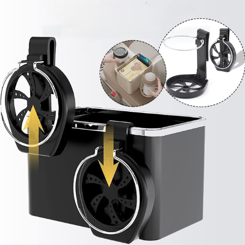 ORGANIZADOR PARA VEHÍCULO CON PORTAVASOS