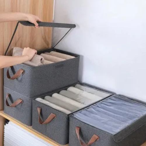 ORGANIZADOR PLEGABLE CON TAPA TRANSPARENTE