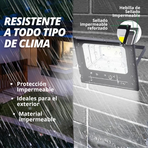 REFLECTOR SOLAR LED DE 100W CON CONTROL