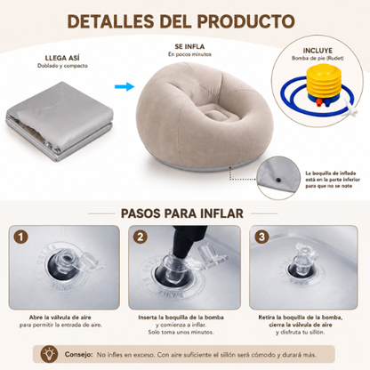 SILLÓN INFLABLE PORTÁTIL