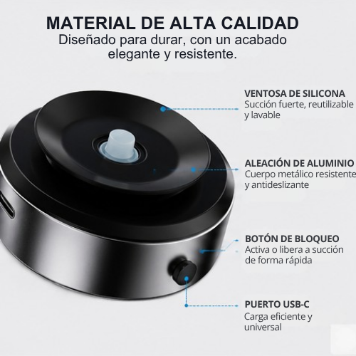SOPORTE MAGNÉTICO PARA CELULAR CON VENTOSA