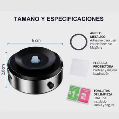 SOPORTE MAGNÉTICO PARA CELULAR CON VENTOSA