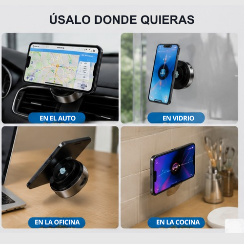 SOPORTE MAGNÉTICO PARA CELULAR CON VENTOSA