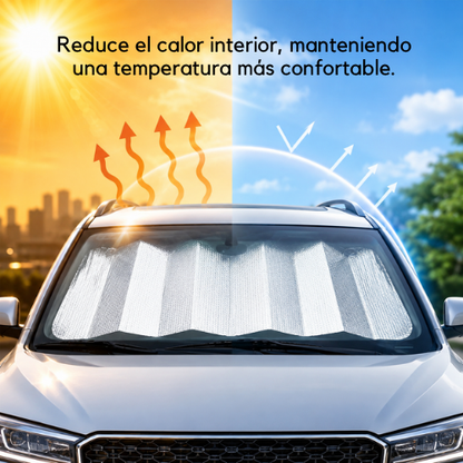 TAPA SOL PLATEADO PLEGABLE DE PARABRISAS