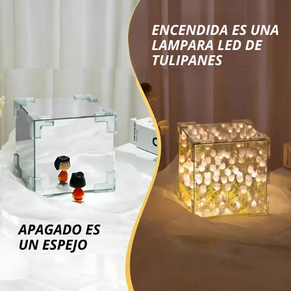 TULIPÁN LÁMPARA LED DE ESPEJO INFINITO