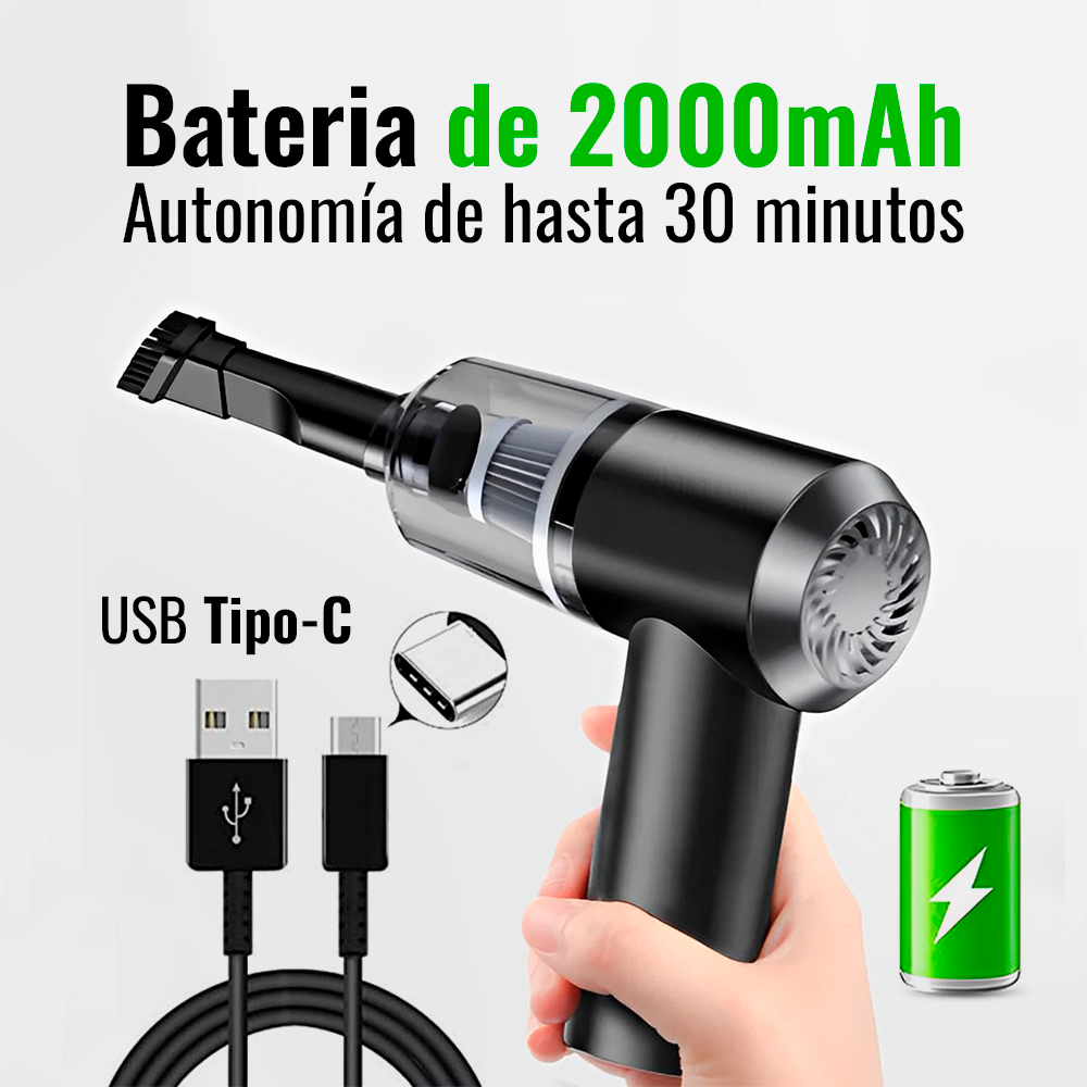 MINI ASPIRADORA RECARGABLE 2 EN 1