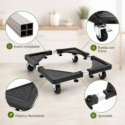 BASE CON RUEDAS AJUSTABLE PARA ELECTRODOMÉSTICOS