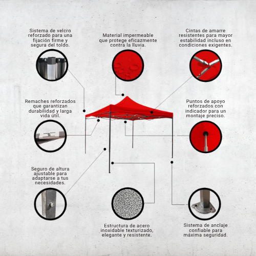 CARPA TOLDO PLEGABLE 2X2MTS
