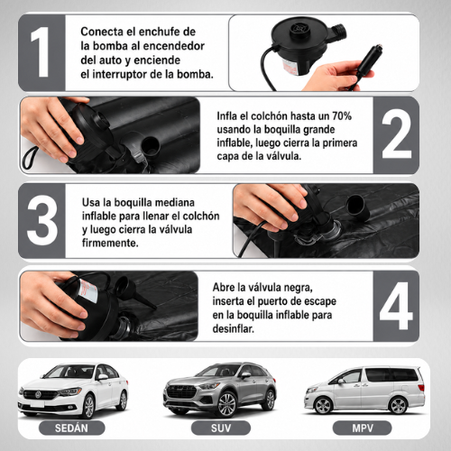 COLCHON INFLABLE PARA AUTO