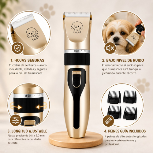 CORTADORA DE PELO PARA MASCOTA INALÁMBRICA
