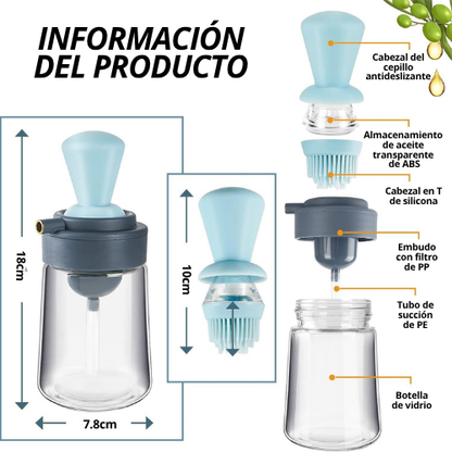 DISPENSADOR DE ACEITE CON BROCHA