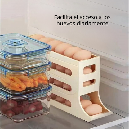 DISPENSADOR DESLIZANTE DE HUEVOS DE 4 NIVELES