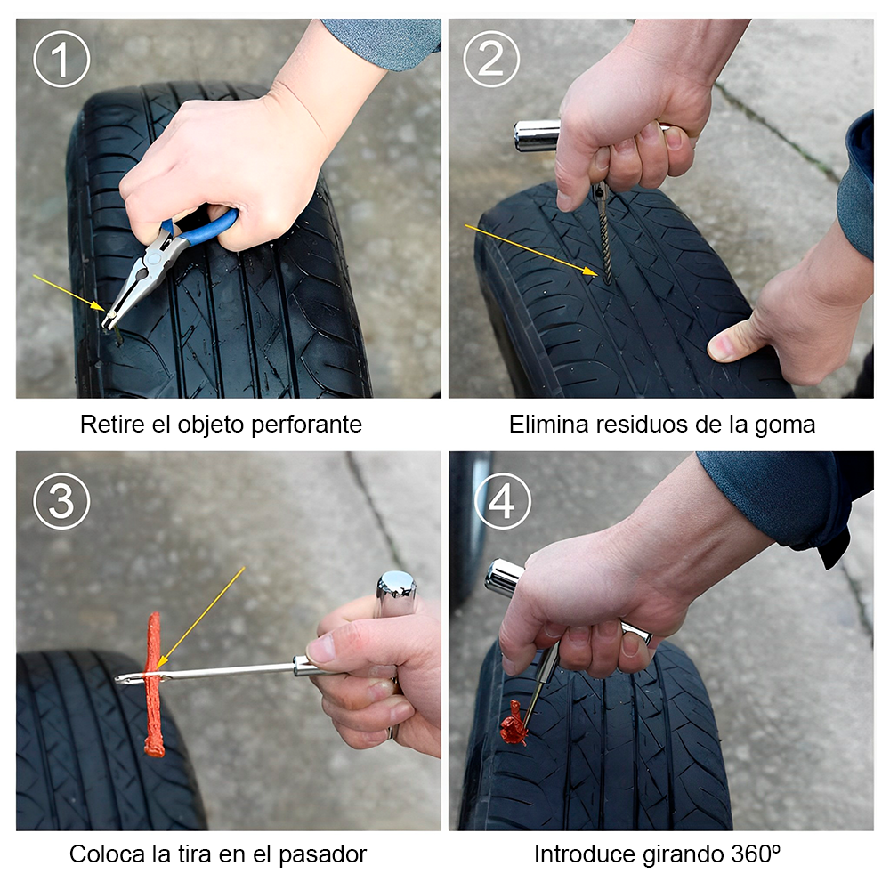 KIT PARA REPARACIÓN DE LLANTAS