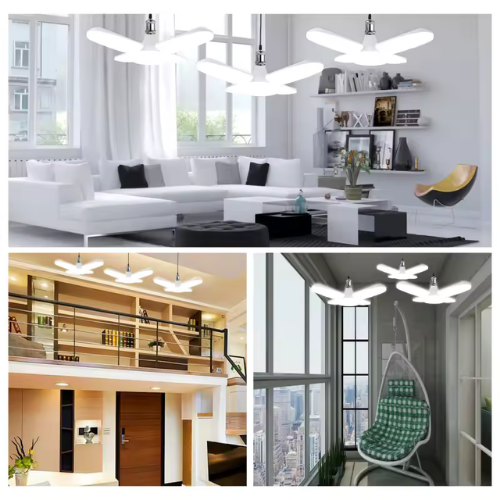 FOCO LED CON 4 ASPAS PLEGABLES