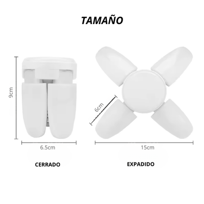 FOCO LED CON 4 ASPAS PLEGABLES