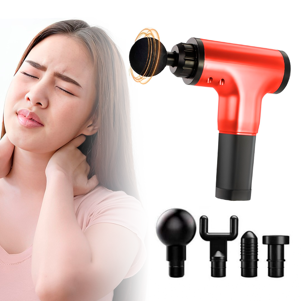 MASAGEADOR MUSCULAR DIGITAL (4 CABEZALES) 6 INTENSIDADES