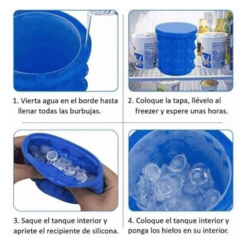 MOLDE PARA CUBITOS DE HIELO DE SILICONA