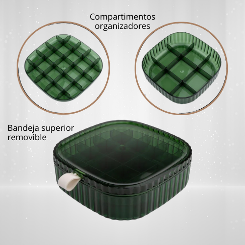 JOYERO TRANSPARENTE DE DOS NIVELES