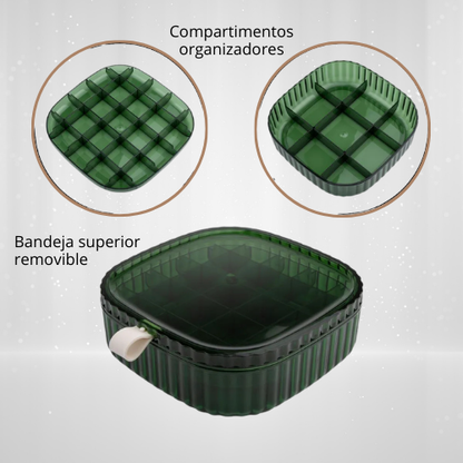 JOYERO TRANSPARENTE DE DOS NIVELES