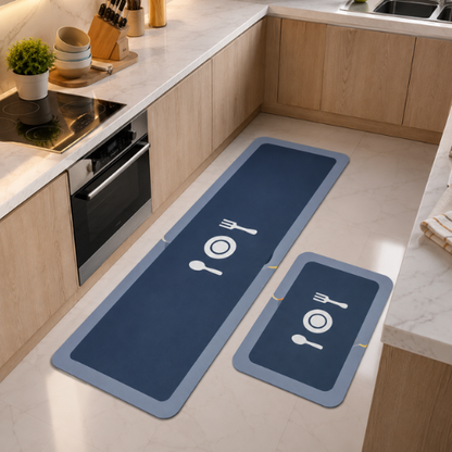 JUEGO DE 2 ALFOMBRAS ANTIDESLIZANTE DE COCINA