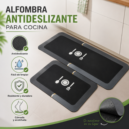 JUEGO DE 2 ALFOMBRAS ANTIDESLIZANTE DE COCINA